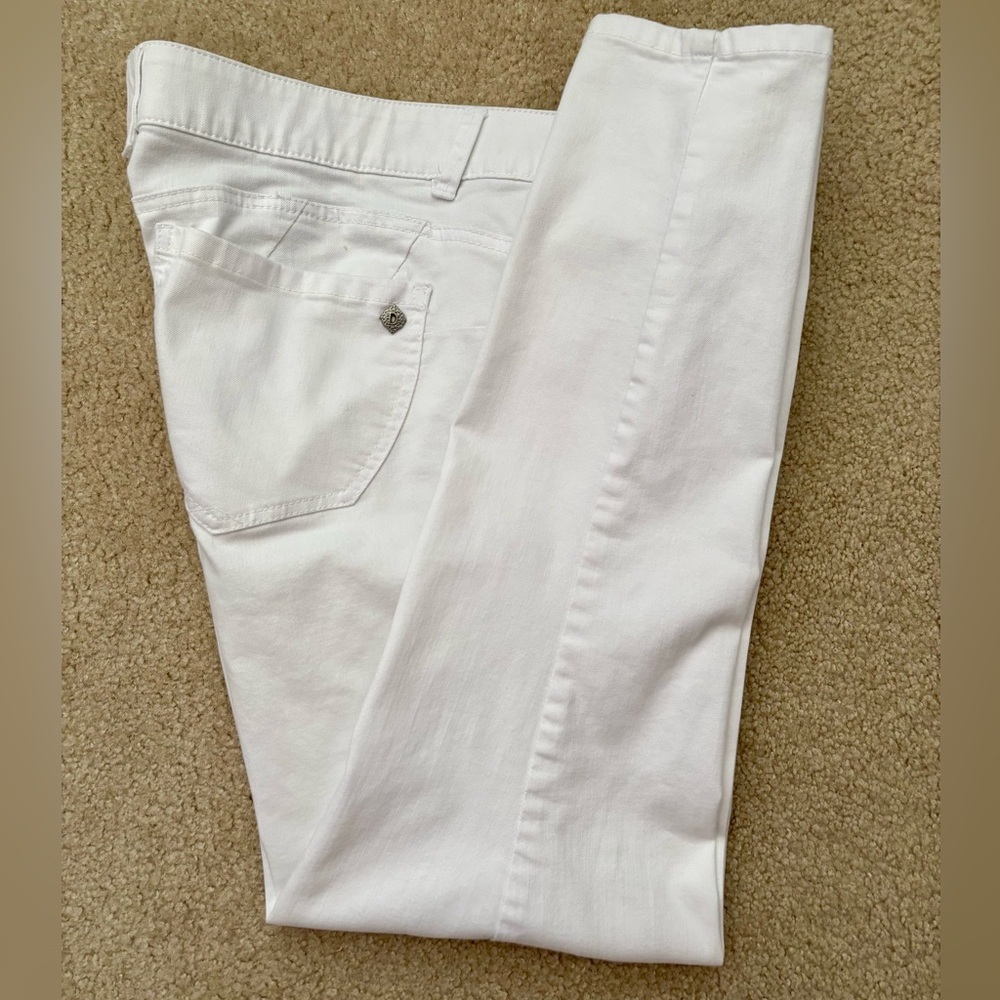 Democracy Ab Solution White Straight Leg Jeans Size 16 | Sculpting Stretch Denim - Picture 2 of 7